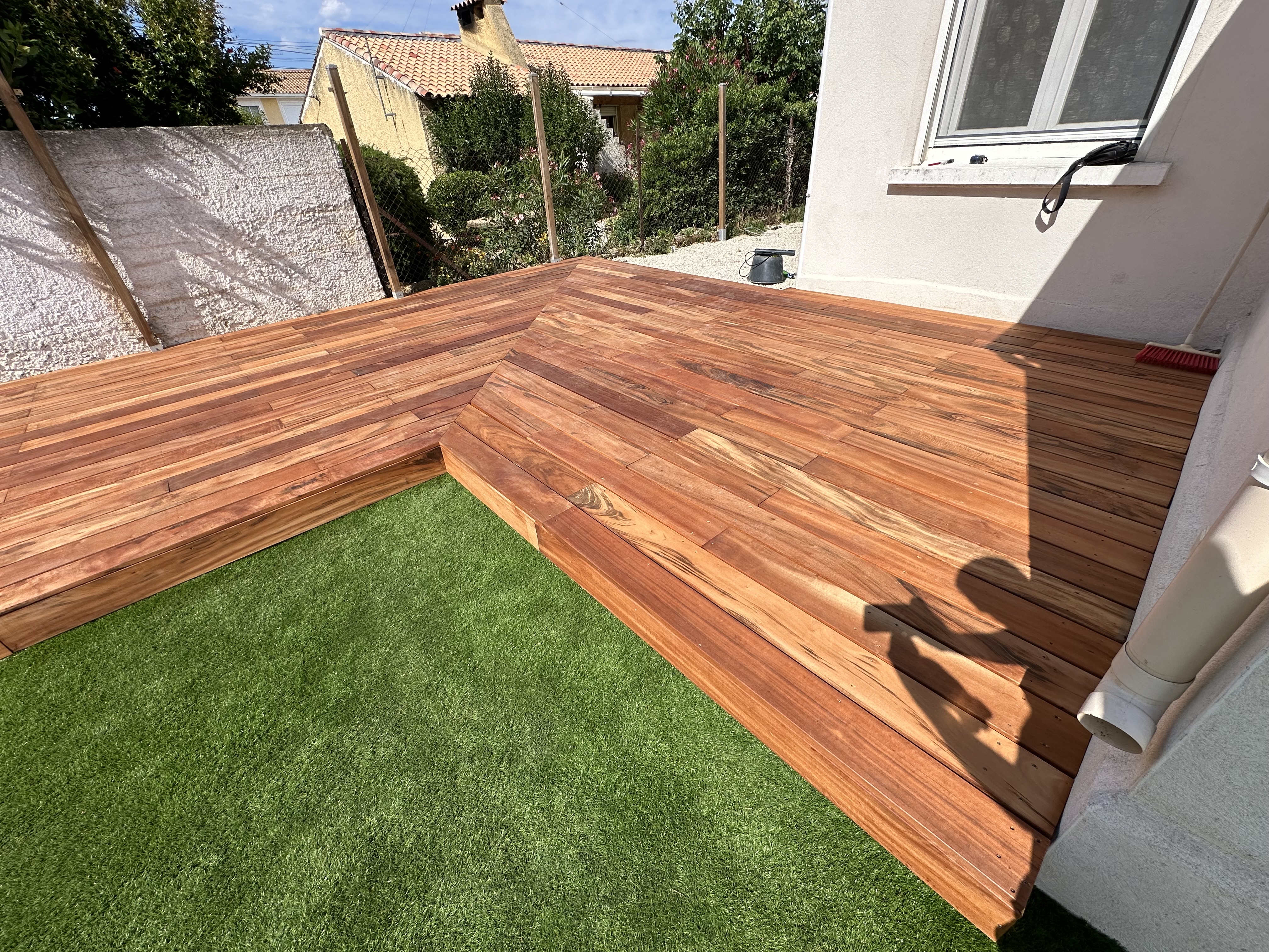 Terrasse bois angle